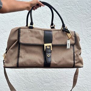 Adrienne Vittadini Tan and Black Men's Briefcase